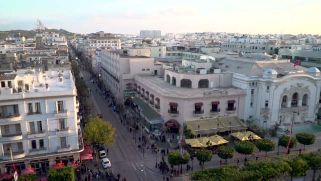 High angle view across Tunis, Tunisia