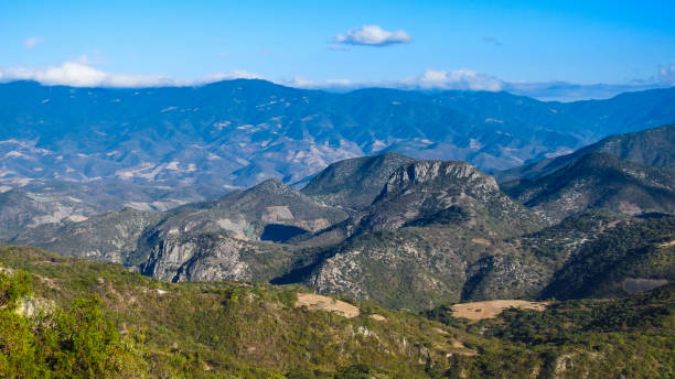 Panoramic view of hills at Oaxaca-Mexico
