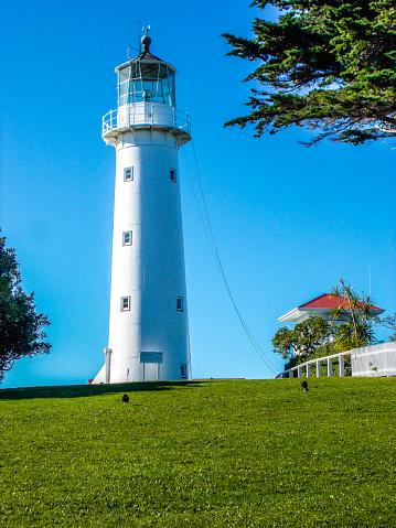 Tiritiri Matangi lighthouse and ranger station, Tiritiri Matangi Island, New Zealand