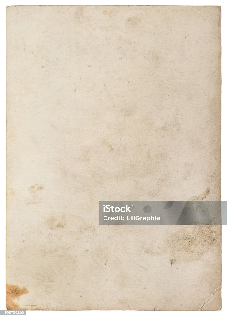 Used paper texture Worn sheet isolated white background Used paper texture. Worn paper sheet isolated on white background Poster Stock Photo