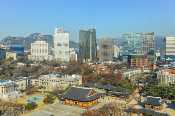 istock Seoul skyline featuring Deoksugung Palace 905754860