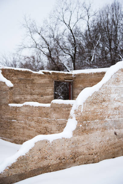 Snow on an old barn, Springfield, Missouri.