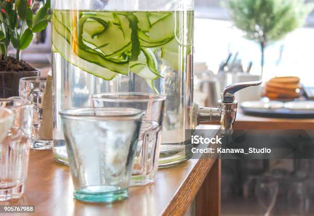 Cucumber Infused Water Stock Photo - Download Image Now - Change Dispenser, Fruit, Water