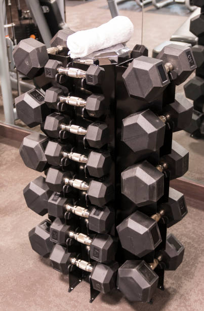 istock Rack of dumbbells 905768044