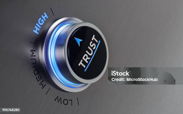 Push Button On Brushed Metal Surface Stock Photo - Download Image Now - Trust, Reliability, Technology