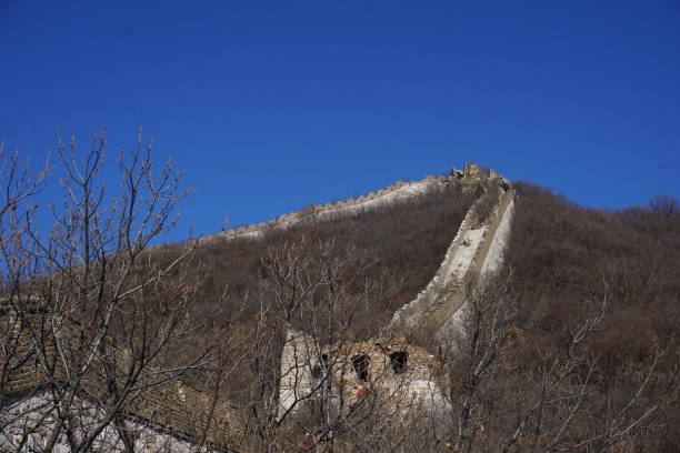 grande muraille de chine et des montagnes à jiankou - jiankou photos et images de collection