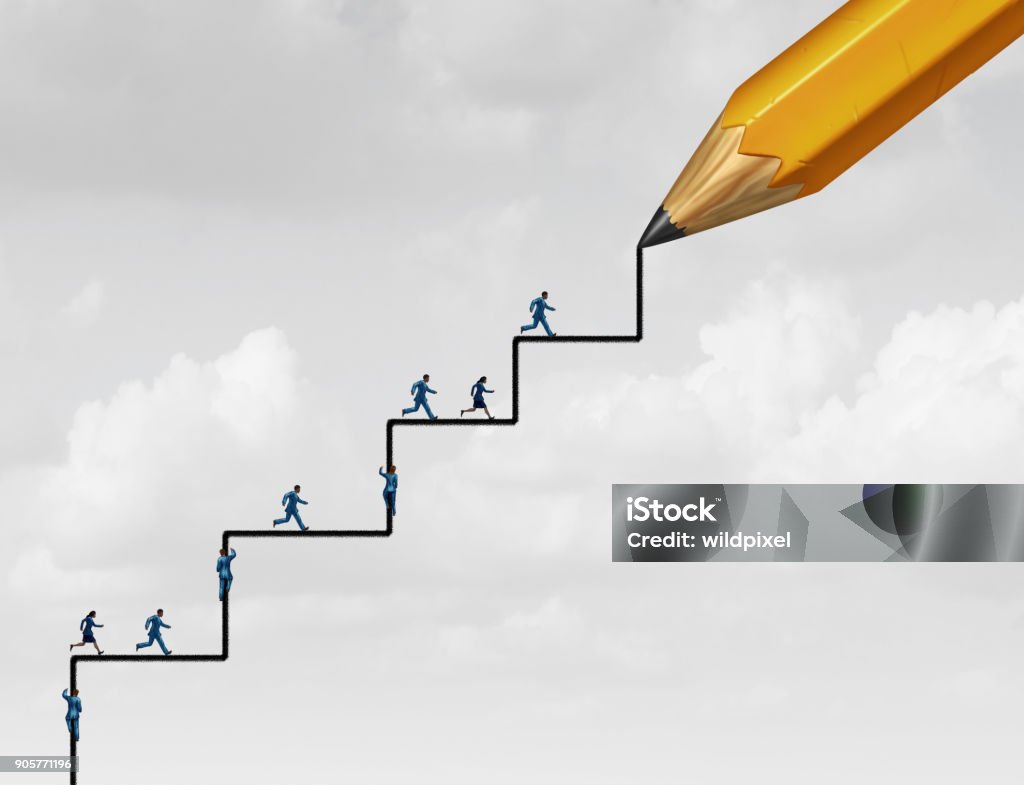 Pasos de éxito - Foto de stock de Escalones libre de derechos