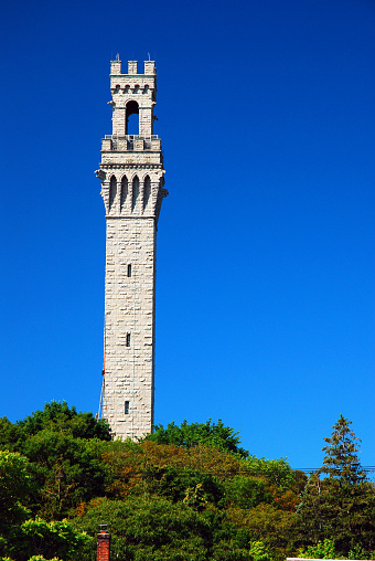 The Towering Pilgrims Monument in Provincetown Massachusetts
