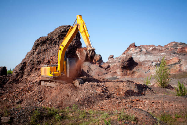 istock Close-up of a construction site excavator 905781146