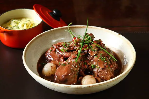 coq au vin : classic french