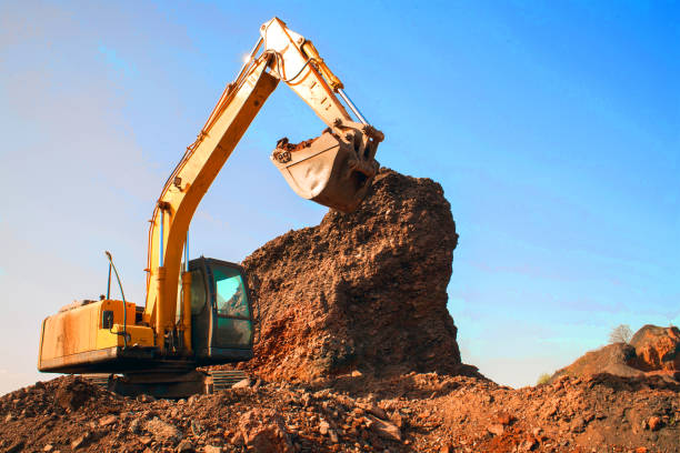 istock Close-up of a construction site excavator 905781292