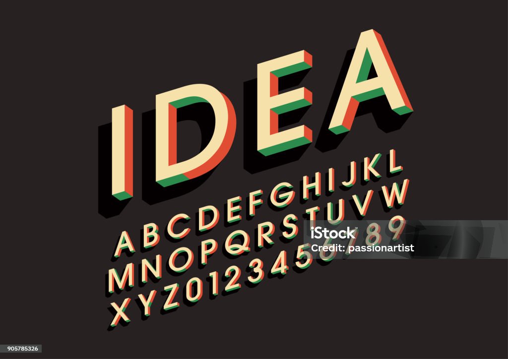 Bold alphabet Vector of modern bold font and alphabet Alphabet stock vector