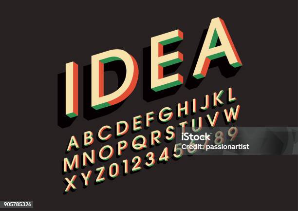 Bold Alphabet Stock Illustration - Download Image Now - Alphabet, Alphabetical Order, Art