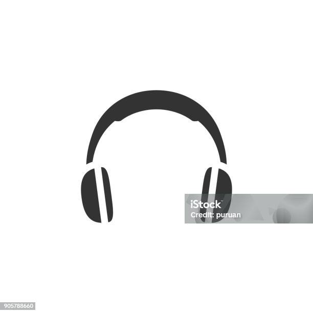 Bw Icons Headset Stock Illustration - Download Image Now - Headphones, Icon Symbol, Vector