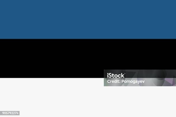 Estonia State Flag Stock Illustration - Download Image Now - Accuracy, Antique, Art