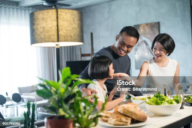 Asian Family Cooking At Home Stock Photo - Download Image Now - Family, Asian and Indian Ethnicities, Asia