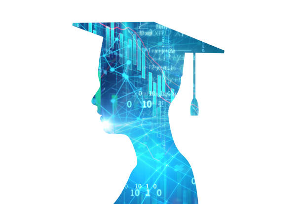 istock 3d rendering of virtual human silhouette on technology background illustration 905799838
