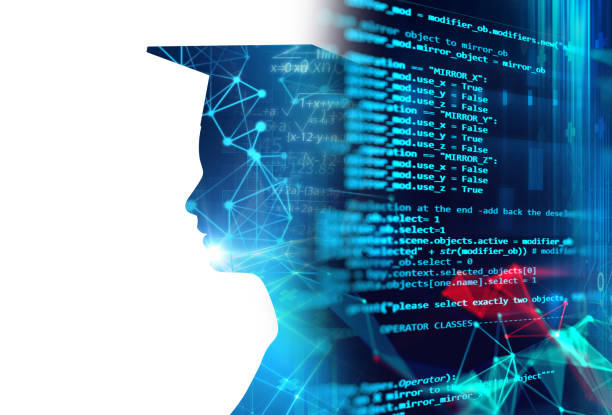 istock 3d rendering of virtual human silhouette on technology background illustration 905799950