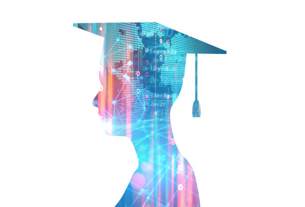 istock 3d rendering of virtual human silhouette on technology background illustration 905800052