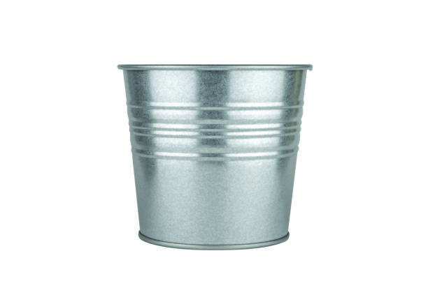 vintage bucket on isolated white background with clipping path