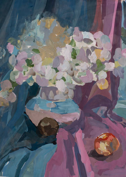 istock Still life painted in gouache 905819934
