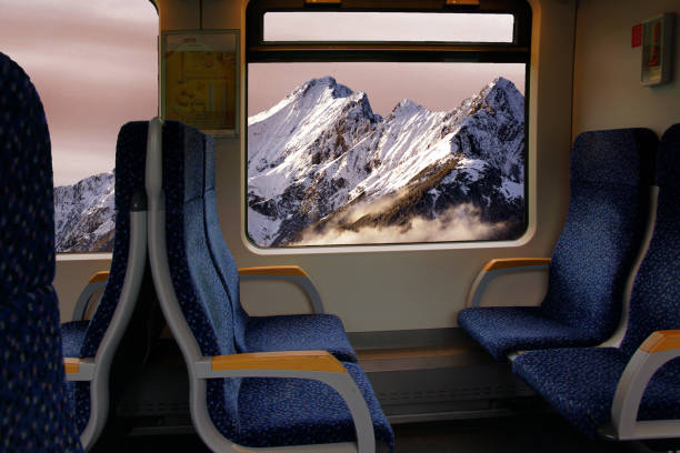 Cropped shot of a young attractive woman traveling by train