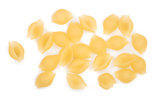istock pasta isolated on white background top view. Flat lay 905822966