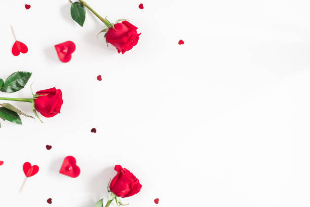 istock Valentine's Day background. Flat lay, top view, copy space 905823060