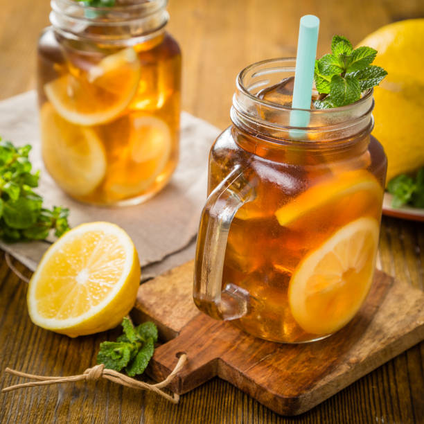 istock Iced tea in glass jars 905824500