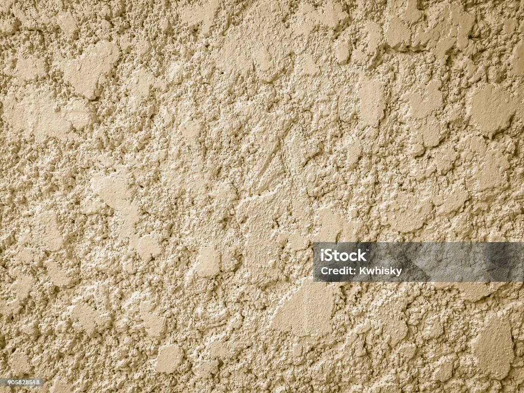 Stucco mortar plastered wall texture with grey and rough surface background. Architecture Stock Photo