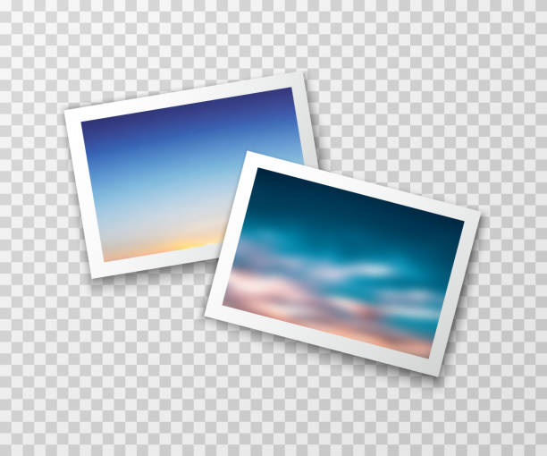 istock Photo frames with blurred landscapes. Vector photography template. Nostalgia background 905834924