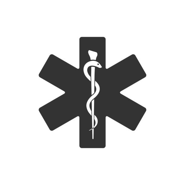 ikony bw - symbol medyczny - pharmacy symbol surgery computer icon stock illustrations
