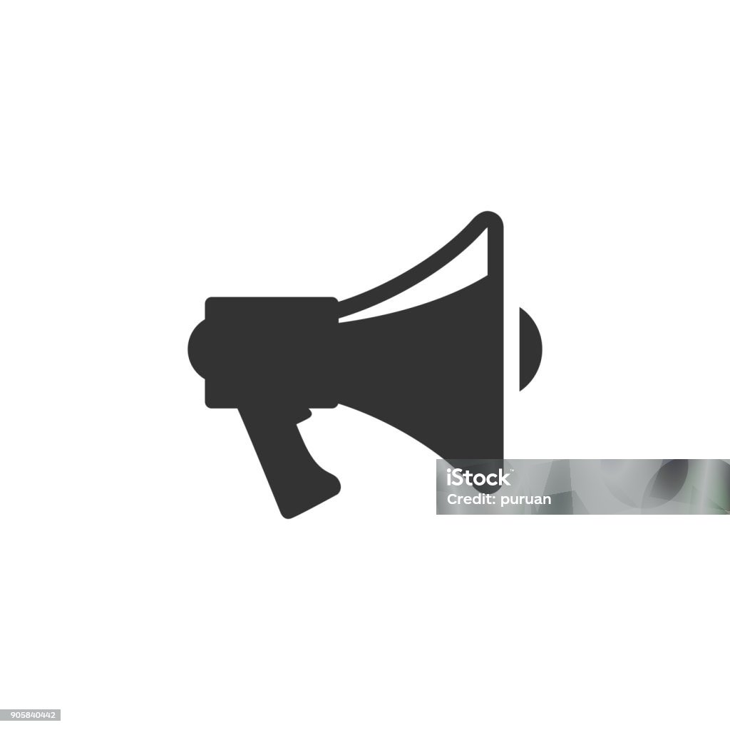 BW Icons - Megaphone Megaphone icon in single color. Louspeaker scream demonstration propaganda Megaphone stock vector