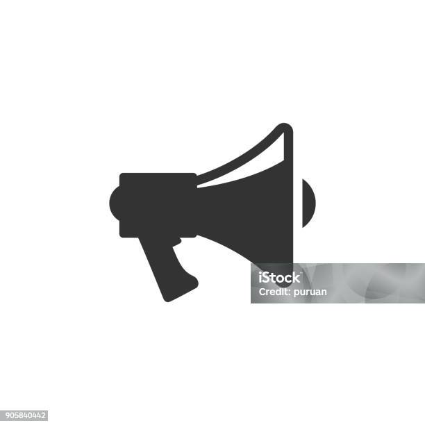 Bw Icons Megaphone Stock Illustration - Download Image Now - Megaphone, Icon Symbol, Symbol