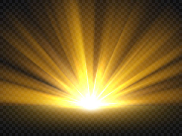 抽象的な黄金の明るい光。分離された金の輝きバースト ベクトル図 - 太陽光線点のイラスト素材／クリップアート素材／マンガ素材／アイコン素材