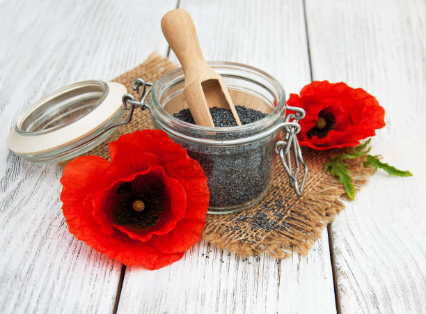 istock Poppy seeds and flowers 905845808