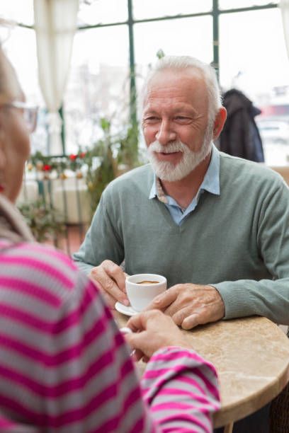 istock Senior couple drinking morning coffee 905862922
