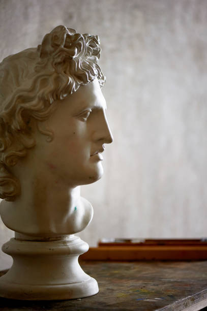 istock Workshop of a painter or sculptor.Greek bust for practicing techniques and skills 905862994