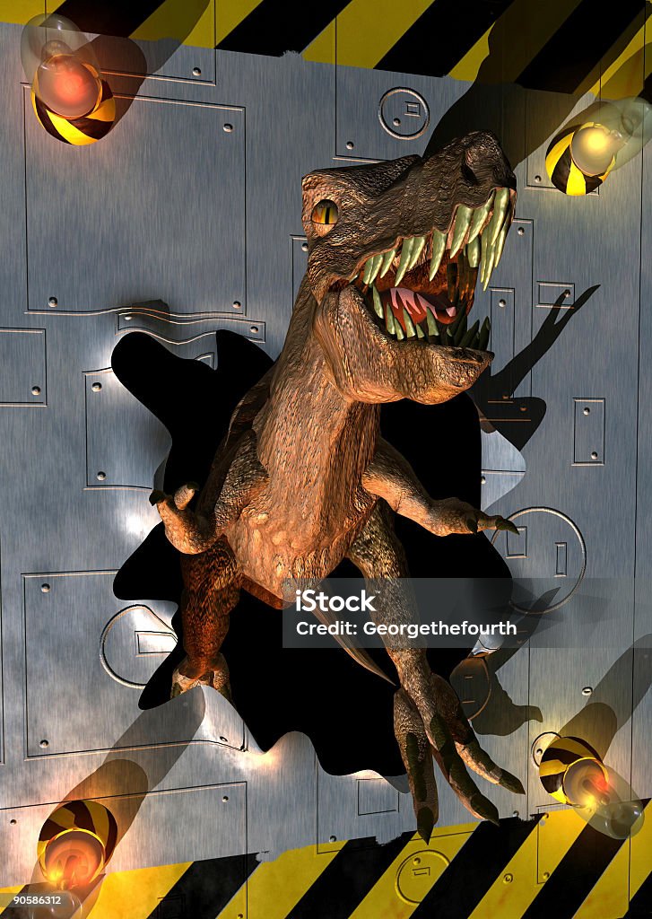 Śmigłowiec z T-Rex - Zbiór zdjęć royalty-free (Przemoc)