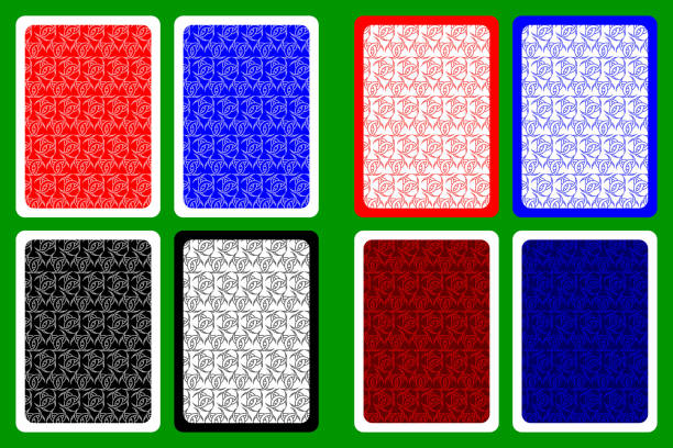 トランプのバック - cards rear view pattern design点のイラスト素材／クリップアート素材／マンガ素材／アイコン素材