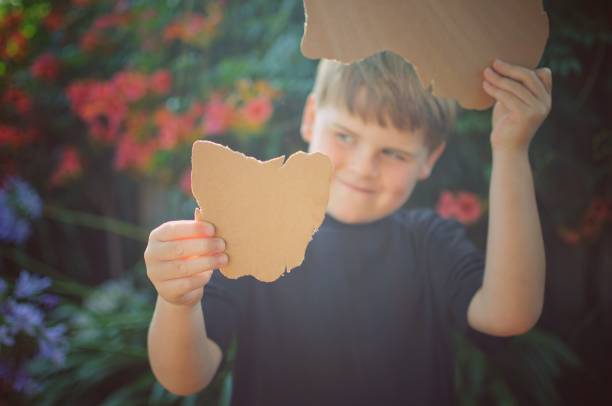 istock Tasmania cardboard cut out held by child. 905870532