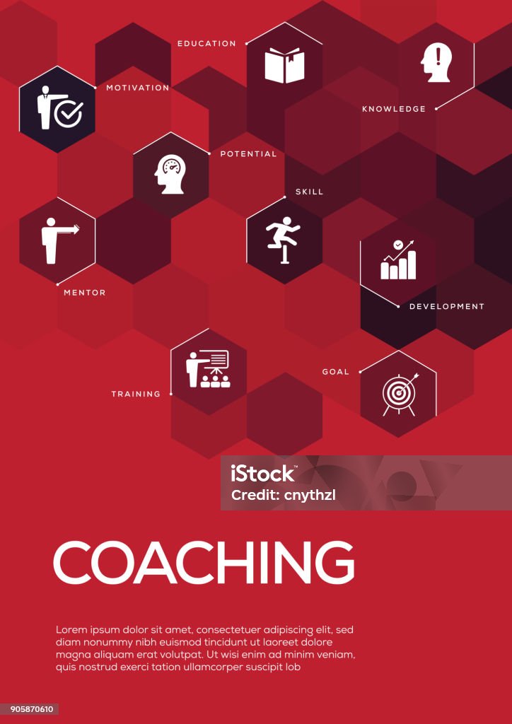 Coaching. Brochure Template Layout, Cover Design Design stock vector