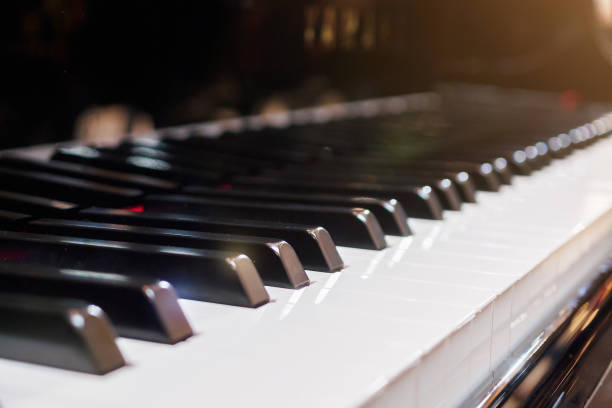 istock Piano keyboard background musical instrument 905878338