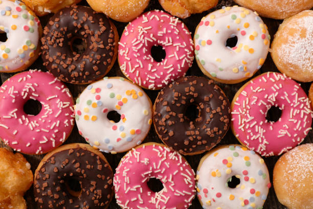 assorted glazed donut assorted glazed donut doughnut stock pictures, royalty-free photos & images