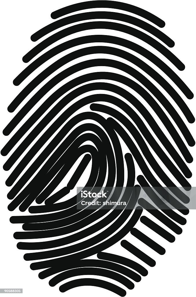 Digital fingerprint2 (Wektor - Grafika wektorowa royalty-free (Bez ludzi)