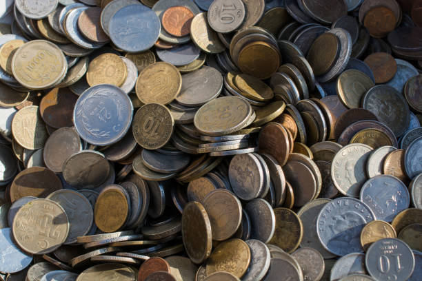 istock Old metal coin collectiions 905884710
