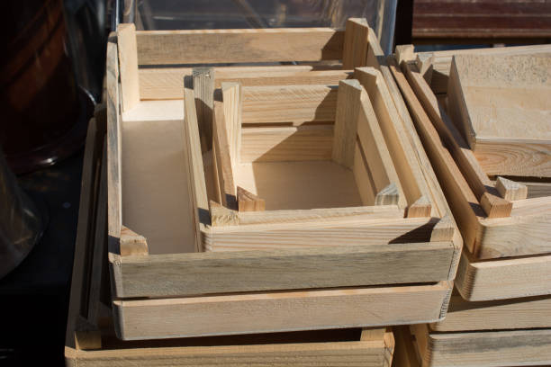 istock Wooden crate box for sale 905884840