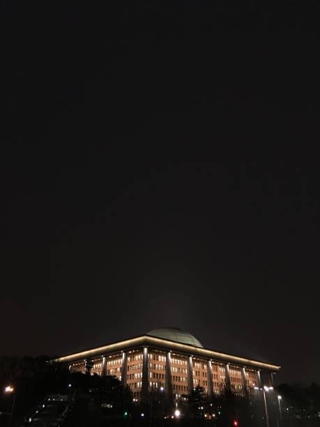 istock Korean national assembly at night 905889640