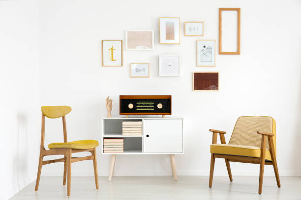 Vintage radio in bright interior