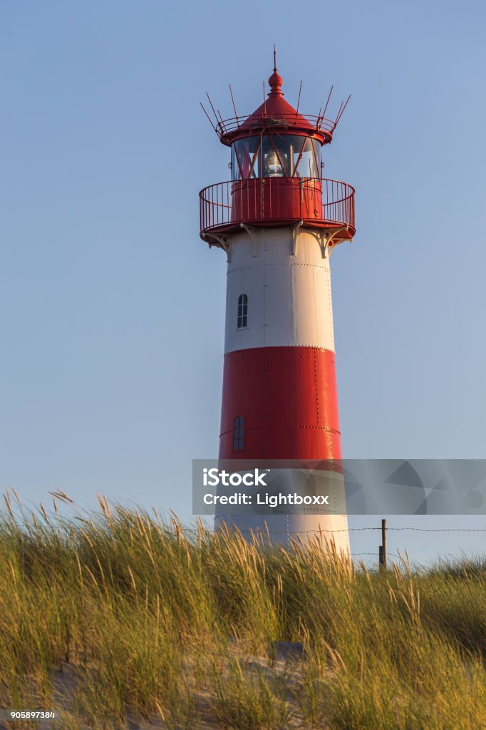 Lighthouse List-Ost - Sylt, Germany Lighthouse List-Ost on the island Sylt, Germany Schleswig-Holstein Stock Photo